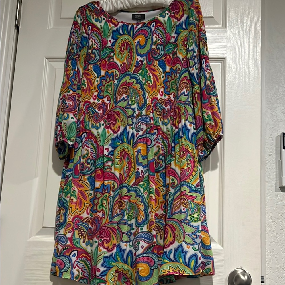 Colorful Paisley Print Dress